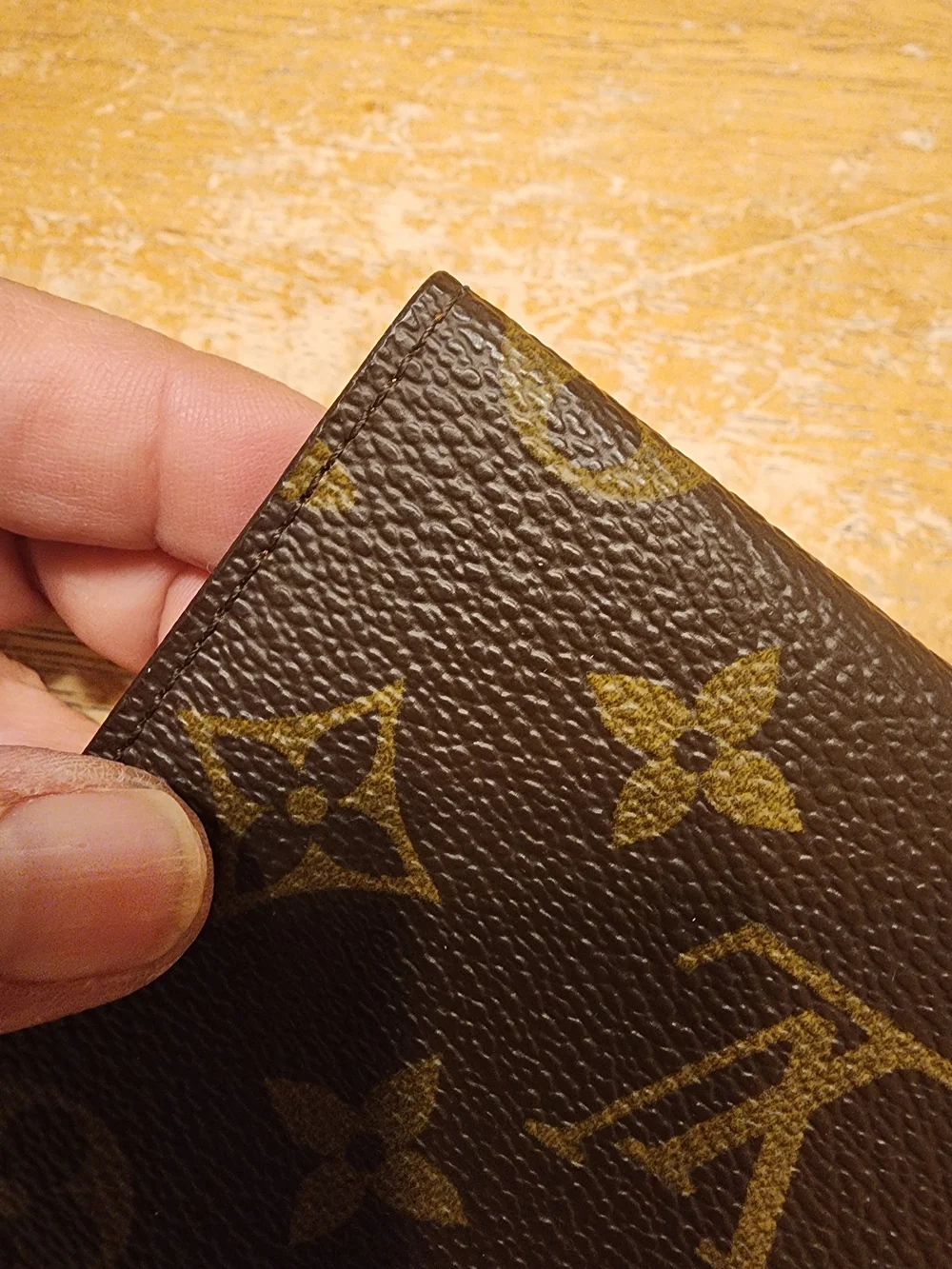 Louis Vuitton Monogram Canvas Card Case in Brown and Gold